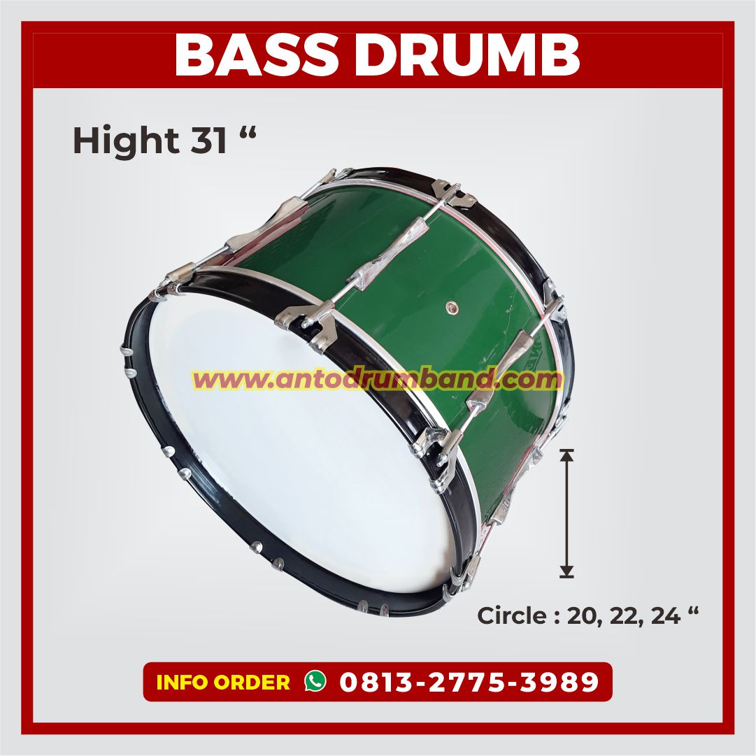 Jual Alat Drumband Bass 20in SMA